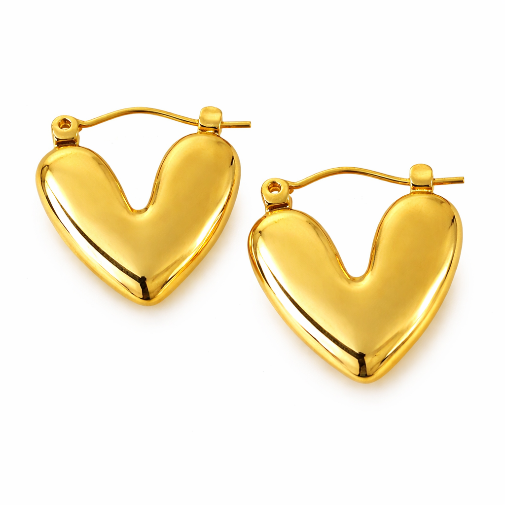 Amora Heart Hoops