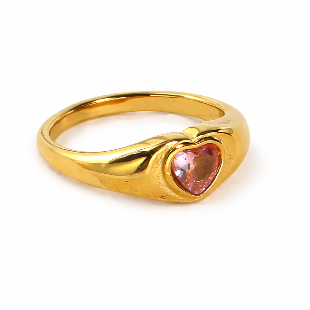 Blush Heart Signet Ring