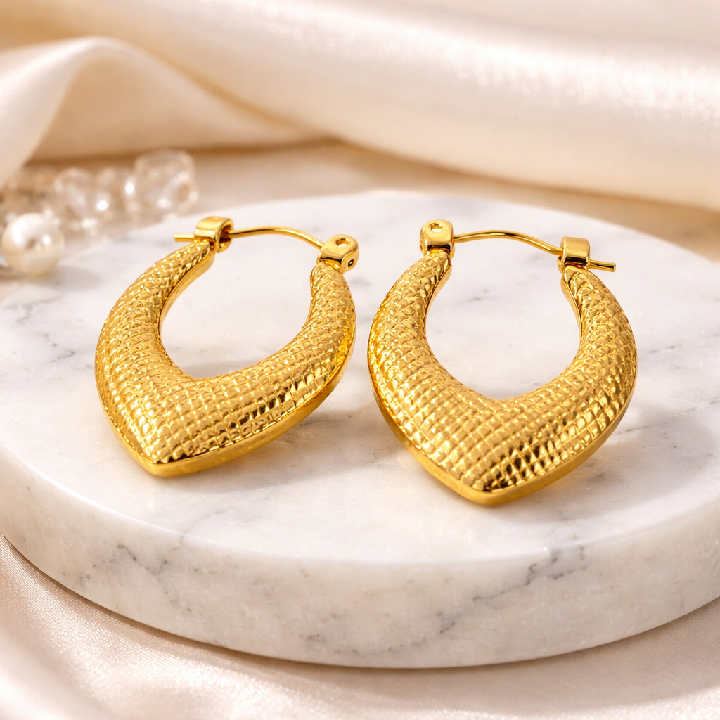Honey Mesh Earrings - Image 2