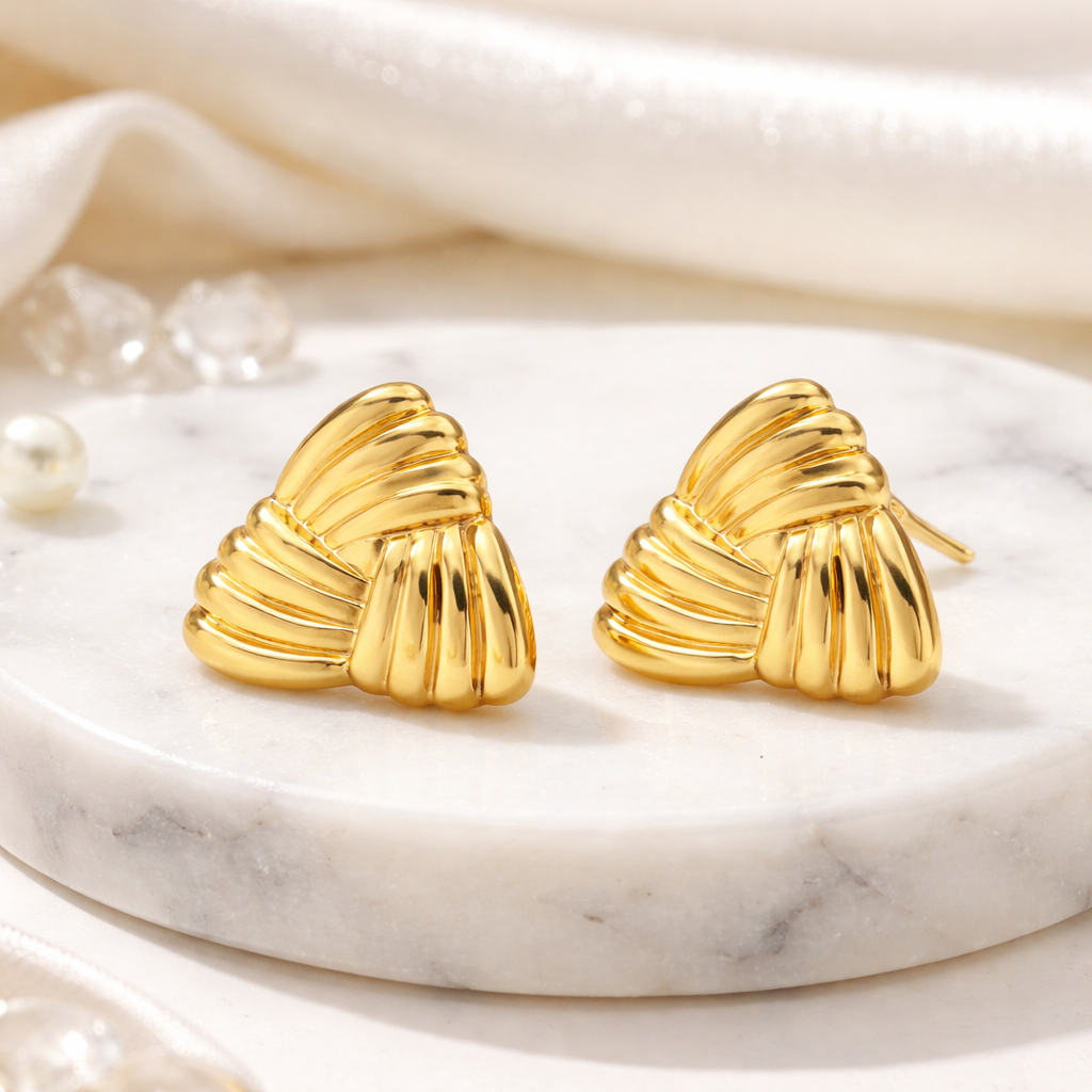 Golden Drape Studs - Image 2